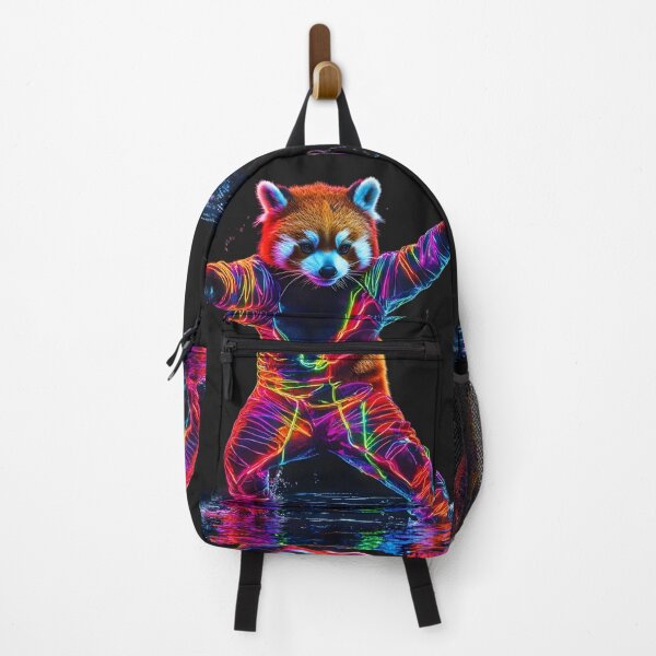 Item preview, Red Panda Neon Vibes designed and sold by AI-Only Creations.