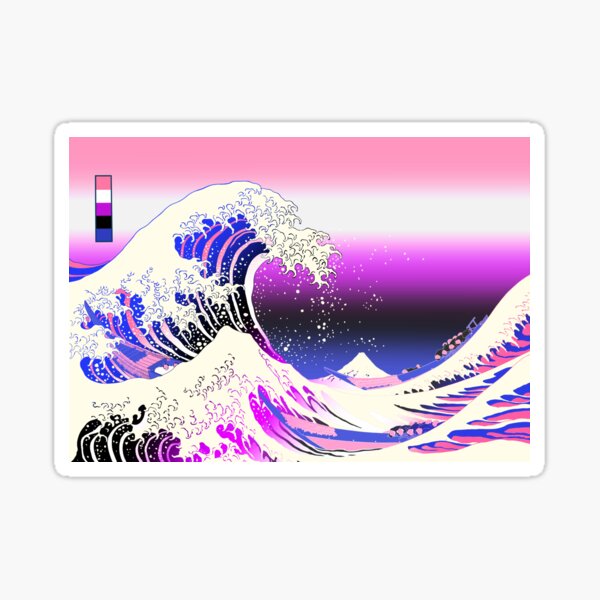 Item preview, Gender Fluid Pride Great Wave designed and sold by GoddessArtwerks.