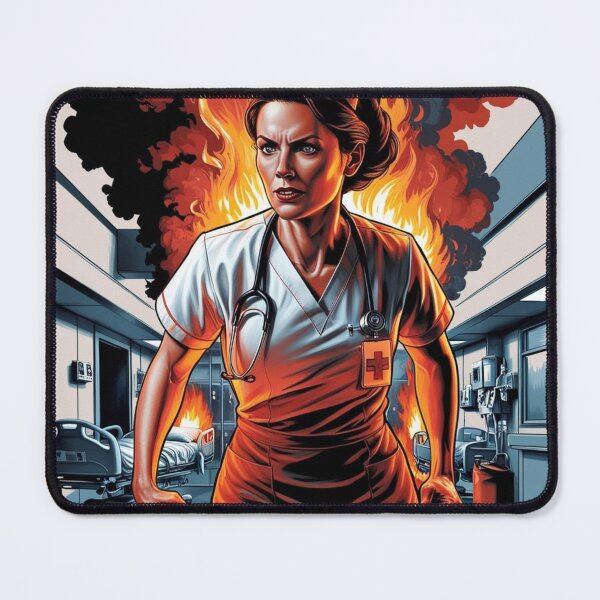 Item preview, Nurse in hospital on flames designed and sold by MessOnClothes.