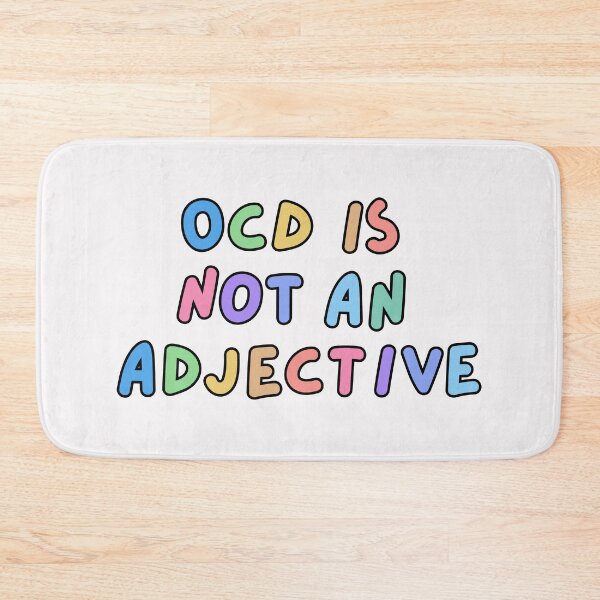 Artikelvorschau, OCD ist kein Adjektiv, farbenfrohes Textdesign | OCD-Bewusstsein entworfen und verkauft von NeurodiverseTea.