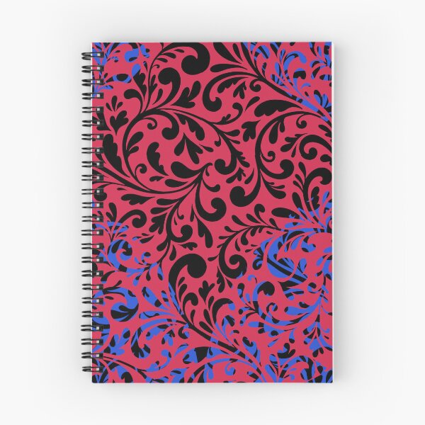 Item preview, Blue Red Floral Flowers + Diamond Floral Pattern designed and sold by Victoria Rose.