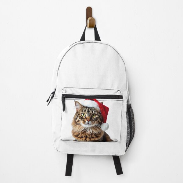 Item preview, Funny American Curl cat wearing Christmas hat designed and sold by LazyOwlStore.
