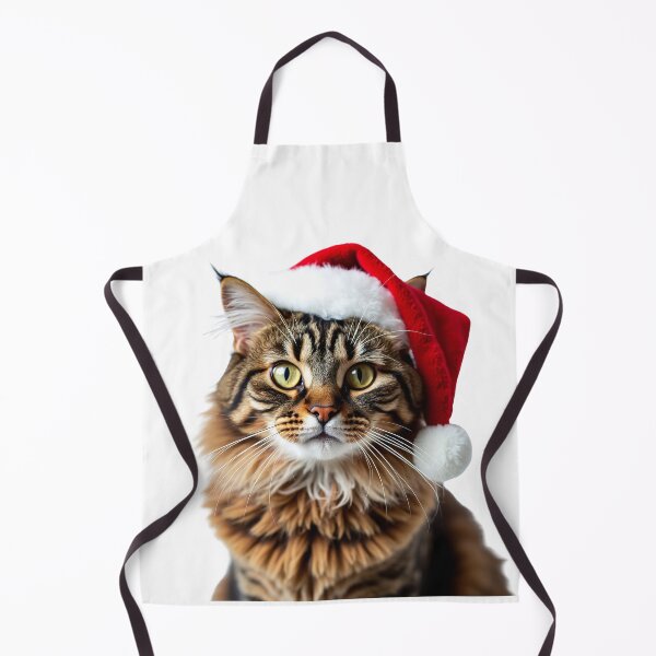Item preview, Funny American Curl cat wearing Christmas hat designed and sold by LazyOwlStore.