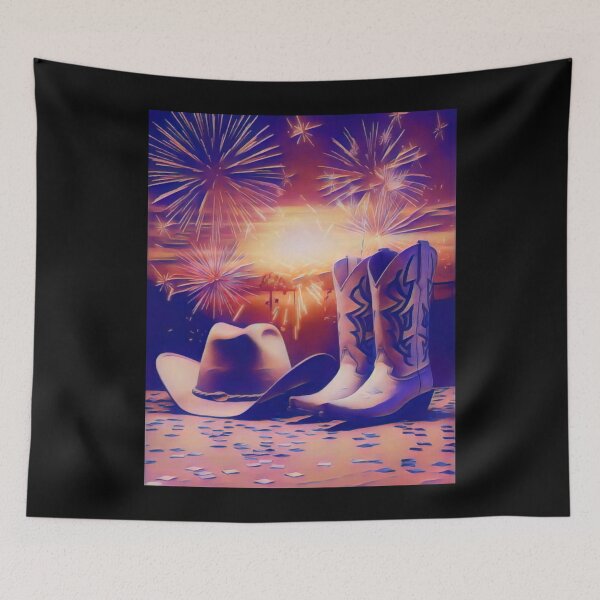 Item preview, Retro Western New Year Party Look - Cowboy Countdown Vibes designed and sold by BunBuntheDog-.
