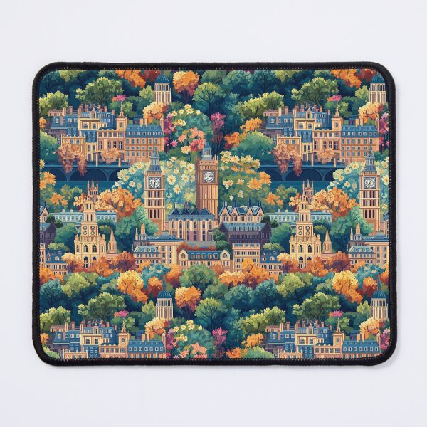 Artikelvorschau, Lebendige herbstliche Londoner Stadtlandschaftskunst von AI entworfen und verkauft von DigitAIShop.