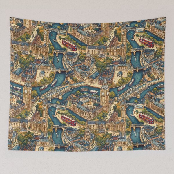 Item preview, Charming London Icons in Vibrant Detail designed and sold by DigitAIShop.