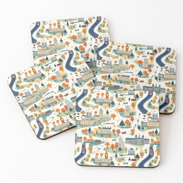 Item preview, Charming London Autumn Cityscape Pattern designed and sold by DigitAIShop.