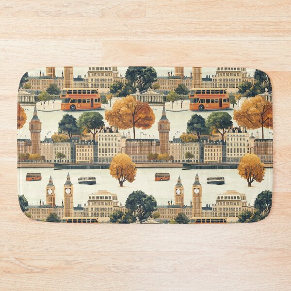 Item preview, London Icons in Autumn Splendor designed and sold by DigitAIShop.