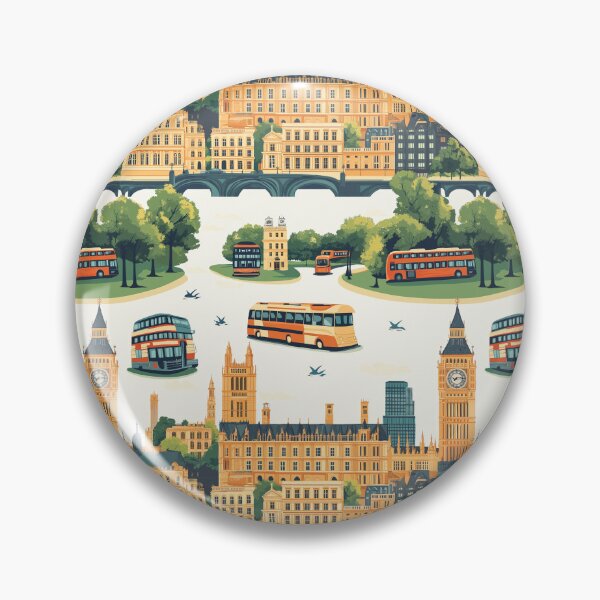 Artikelvorschau, Charmantes Londoner Wahrzeichen Sightseeing-Muster entworfen und verkauft von DigitAIShop.