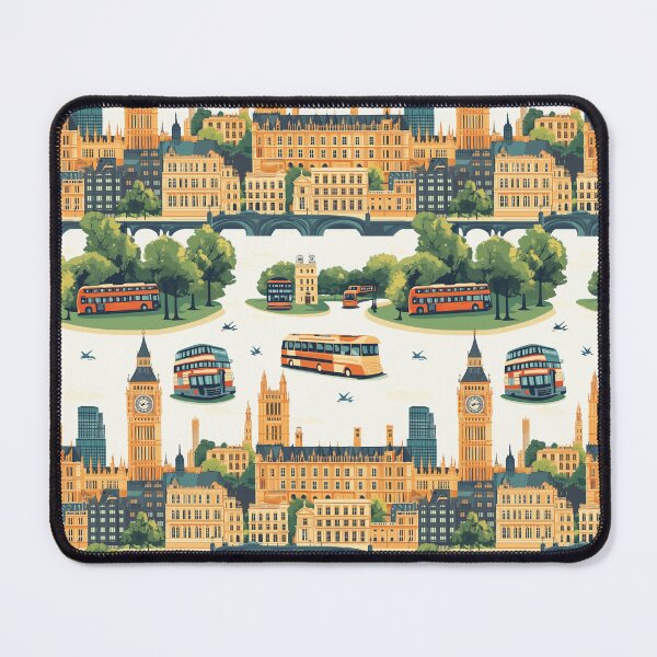 Artikelvorschau, Charmantes Londoner Wahrzeichen Sightseeing-Muster entworfen und verkauft von DigitAIShop.