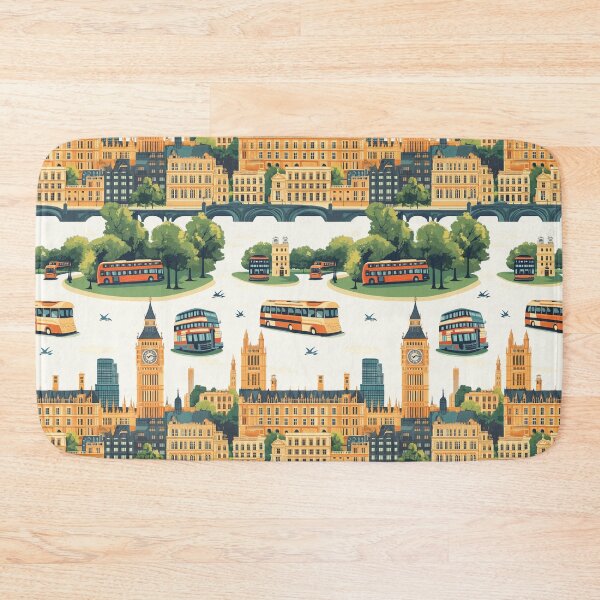 Item preview, Charming London Landmarks Sightseeing Pattern designed and sold by DigitAIShop.