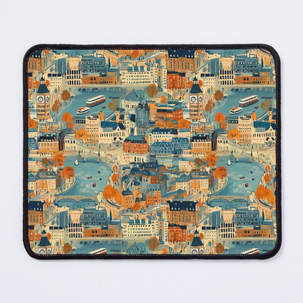 Item preview, Colorful London Cityscape Dream Canvas designed and sold by DigitAIShop.