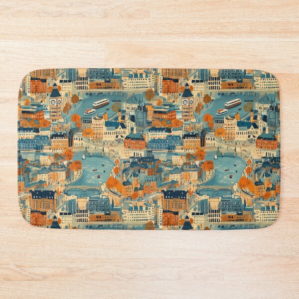 Item preview, Colorful London Cityscape Dream Canvas designed and sold by DigitAIShop.
