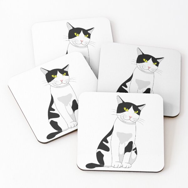 Item preview, Black and white cat designed and sold by TiffyChaa.