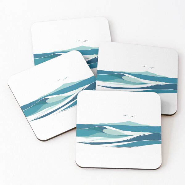Item preview, Minimalist Rolling Wave Illustration designed and sold by Windy-market.