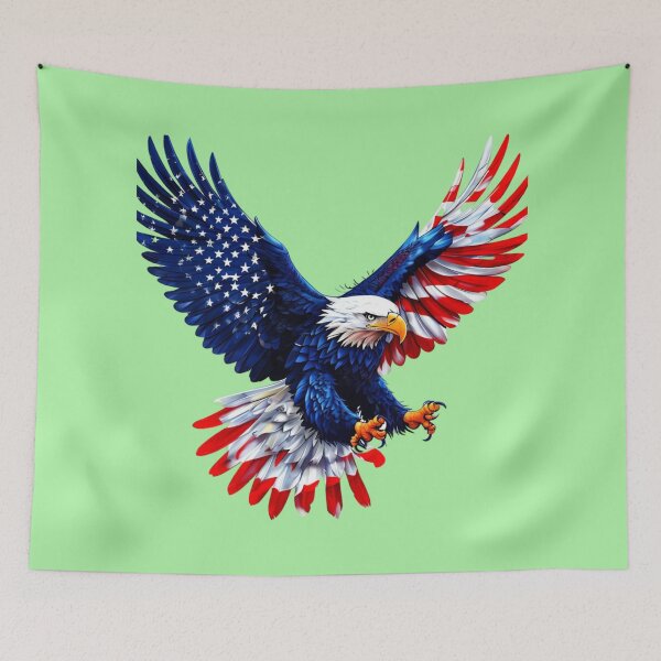 Item preview, Bald Eagle With American Flag designed and sold by Aise06.