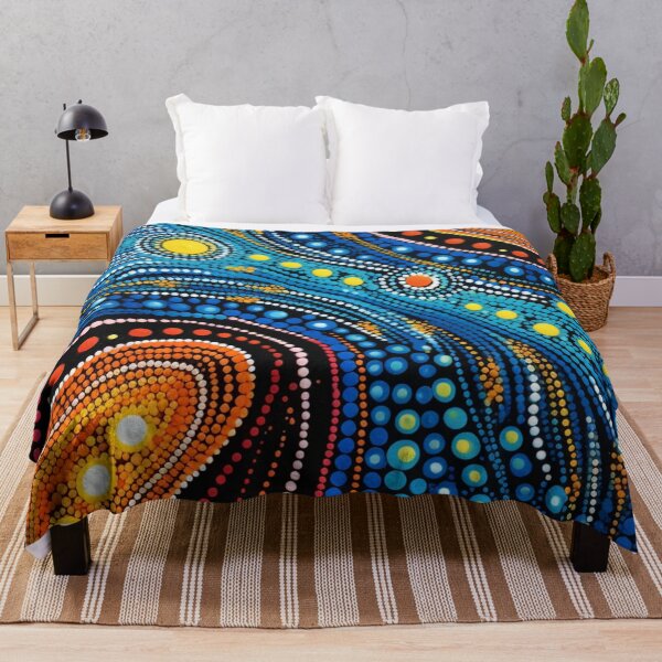Item preview, Aboriginal Inspired Dot Art - With Water And Lava Veins designed and sold by GrinGalore.