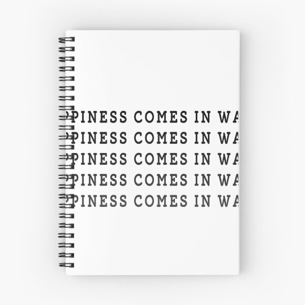 Aperçu de l'œuvre Happiness Comes In Waves Black Text - Surfer créée et vendue par FeelGoodTee.