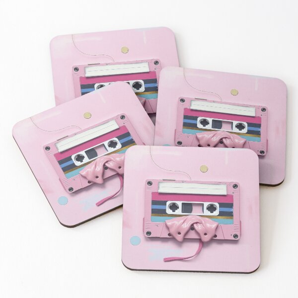 Item preview, Pink Fleshy Cassette Tape – Surreal Retro Art designed and sold by PlasticAuto.