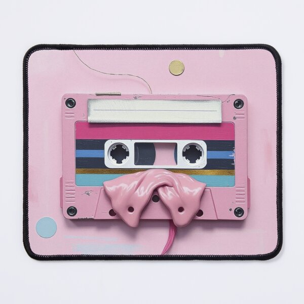 Item preview, Pink Fleshy Cassette Tape – Surreal Retro Art designed and sold by PlasticAuto.