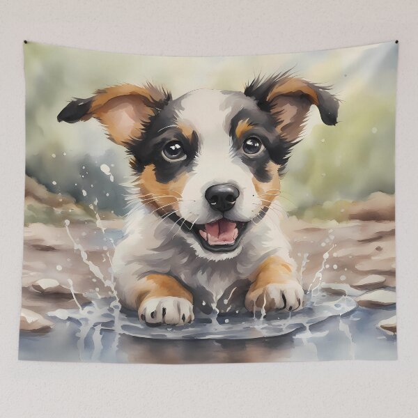 Item preview, Happy Puppy Splashing designed and sold by CalmnessbyChoice.