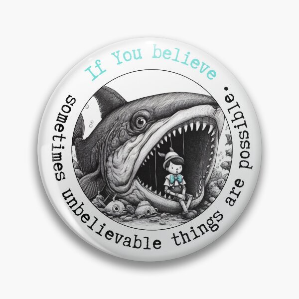 Item preview, Unbelievable things are possible, ink Pinocchio design with a beautiful inspirational quote  designed and sold by coloursforkids.
