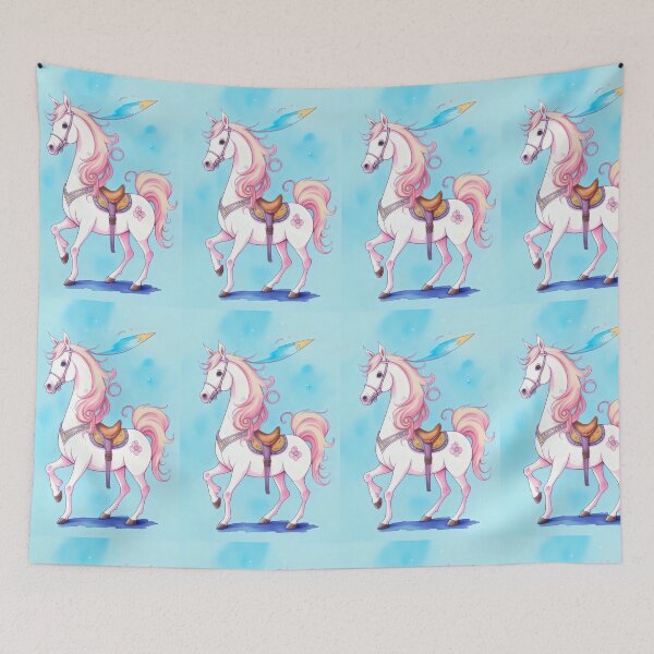 Item preview, Magical Pink-Haired Pony with Blue Sky Background designed and sold by Pastel-Pulse.