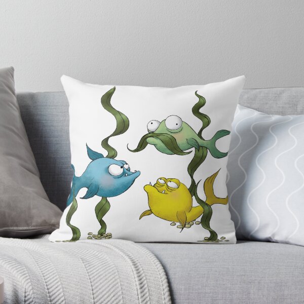 Ridiculous Fish Throw Pillow