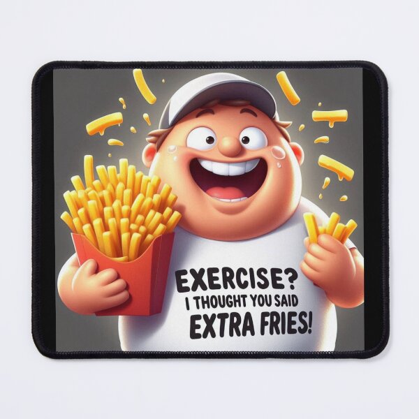 Item preview, Exercise? I thought you said extra fries! Funny Slogan designed and sold by nicnacc.