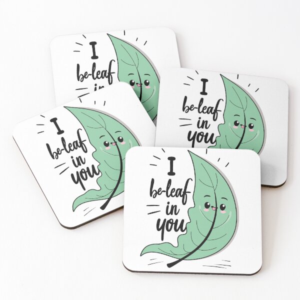 Item preview, Cute Smile Leaf Illustration | Playful Nature Art | i be leaf in you designed and sold by syedalirazalink.