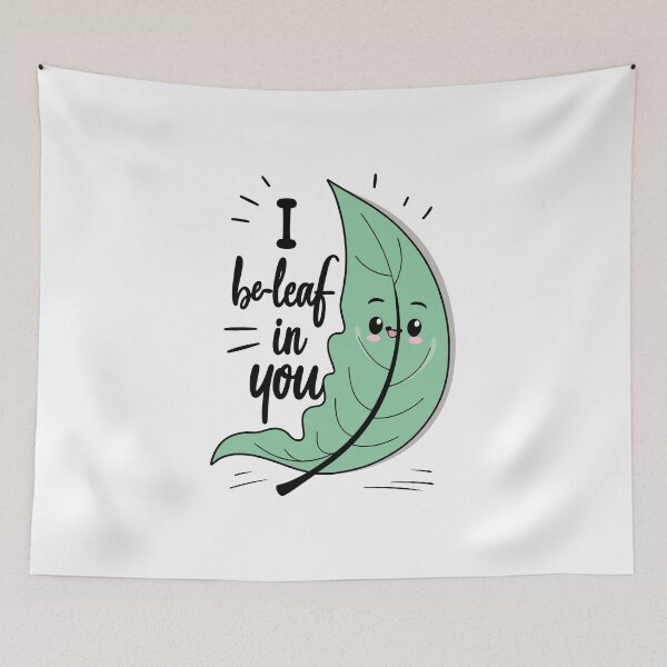 Item preview, Cute Smile Leaf Illustration | Playful Nature Art | i be leaf in you designed and sold by syedalirazalink.