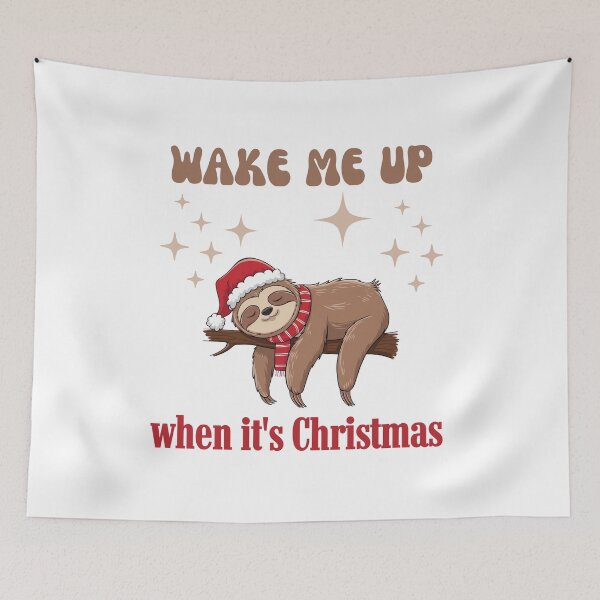 Item preview,  Lazy Christmas Sloth , Wake Me Up , Santa's little helper, Be happy nap lover designed and sold by KolorellaS.