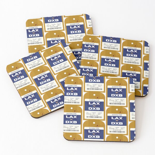 Item preview, Los Angeles to Dubai Boarding Pass designed and sold by Local Folk.