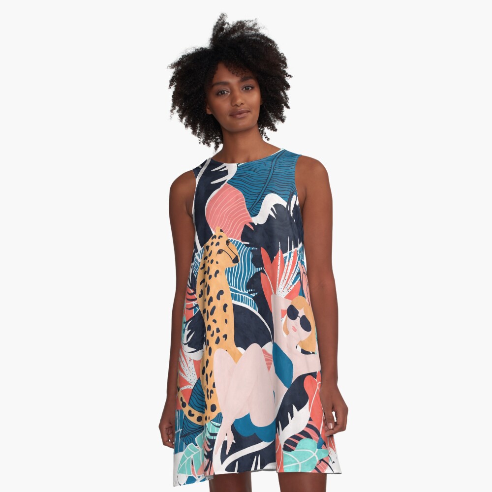 Vista previa del artículo con la obra «Vestido acampanado», diseñado y vendido por Lidiebug.