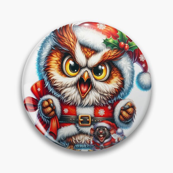 Item preview, Owl be back, grumpy christmas owl designed and sold by LoneAngel.