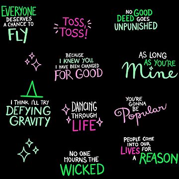 Artwork thumbnail, WICKED ICONIC QUOTES SET by Ali Esther