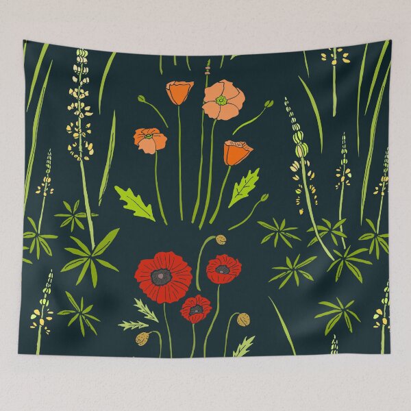 Item preview, Poppies and Lupines designed and sold by inkblotcreative.
