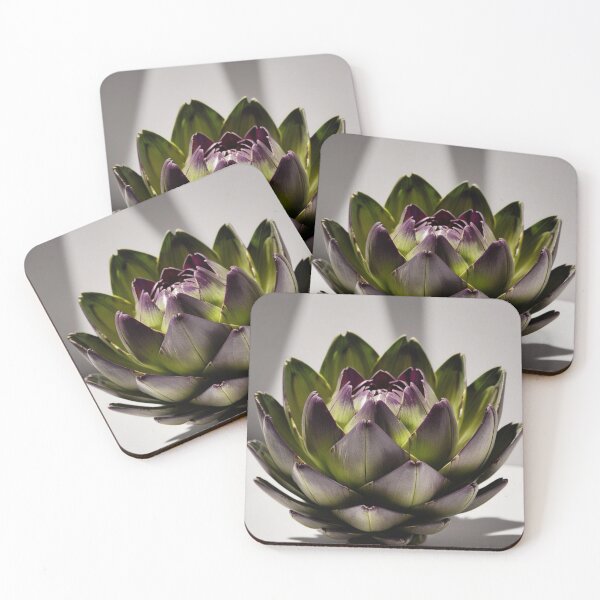 Item preview, Macro View of a Vibrant Baby Artichoke with Purple Hues designed and sold by MyriadVoices.
