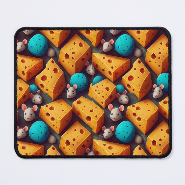 Item preview, Mousey Munchies: A playful pattern with mice enjoying a cheese feast. designed and sold by Camel & Quirk.