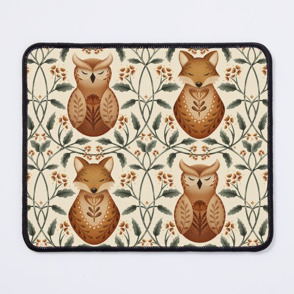 Item preview, Whimsical Woodland Friends - Foxes and Owls in Blooming Wreaths designed and sold by OzdeBayer.