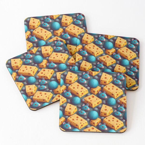 Item preview, Cheesy Delights: A playful pattern with mice enjoying a cheese feast. designed and sold by Grang Art Artistic Designs.
