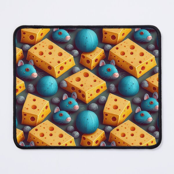 Item preview, Cheesy Delights: A playful pattern with mice enjoying a cheese feast. designed and sold by Grang Art Artistic Designs.