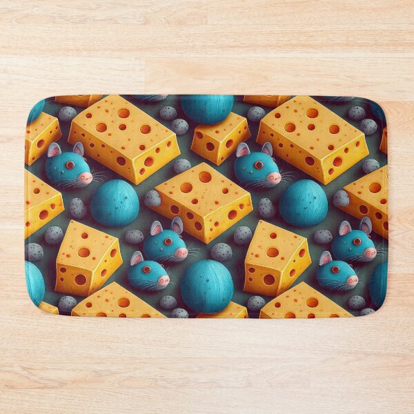 Item preview, Cheesy Delights: A playful pattern with mice enjoying a cheese feast. designed and sold by Grang Art Artistic Designs.
