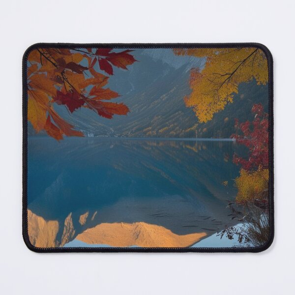 Item preview, Autumn Reflections: A Serene Lake and Mountain View designed and sold by MyriadVoices.