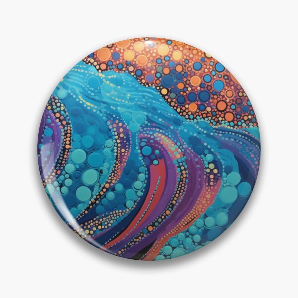Item preview, Aboriginal Inspired Dot Art - With The Waves And Lava  designed and sold by GrinGalore.