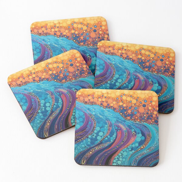 Item preview, Aboriginal Inspired Dot Art - With The Waves And Lava  designed and sold by GrinGalore.
