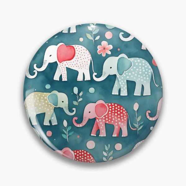 Item preview, Cute elephants with polka dots pattern designed and sold by Naturitude.