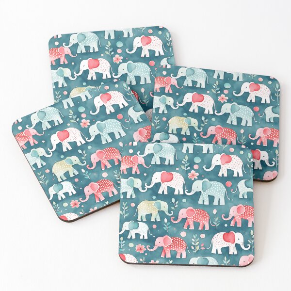 Item preview, Cute elephants with polka dots pattern designed and sold by Naturitude.