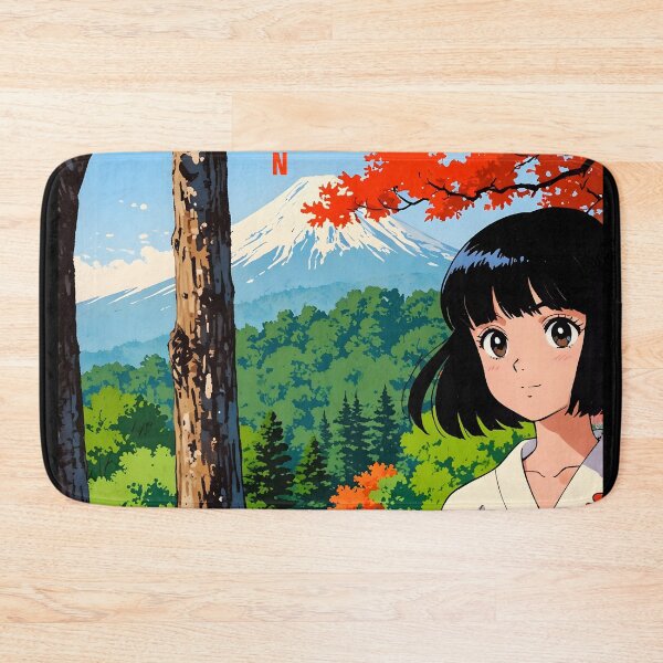 Item preview, Nara Japan Retro Anime Girl 80s Vintage Travel designed and sold by Retro-Anime9.