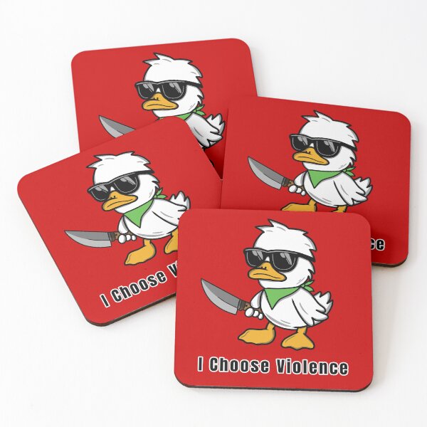 Item preview, I Choose Violence Funny Duck designed and sold by TeeLabDesign.